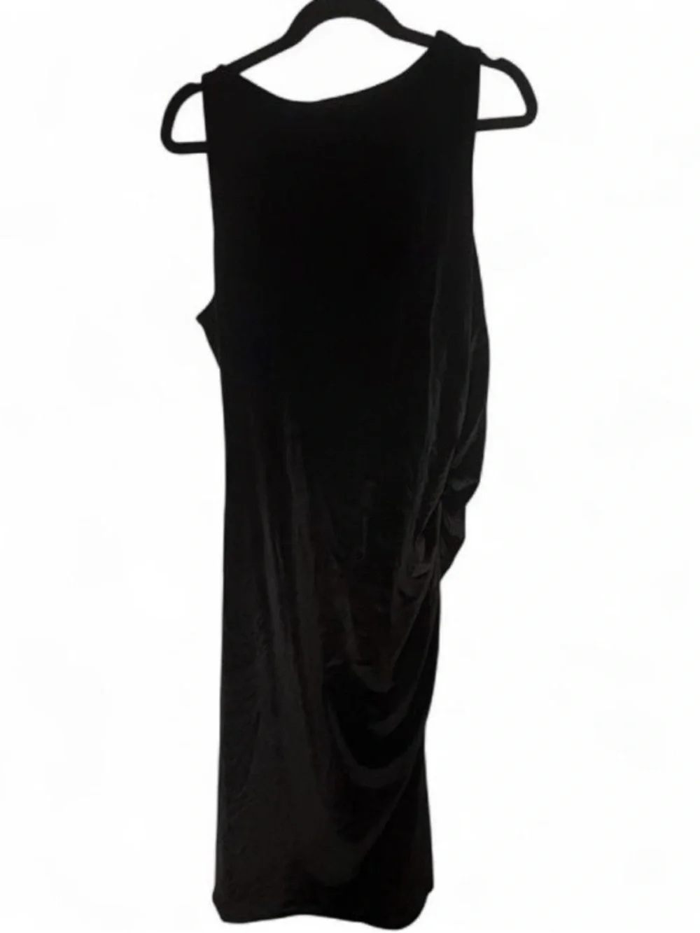Michael Kors Black Velvet Dress with Gold Logo Tag